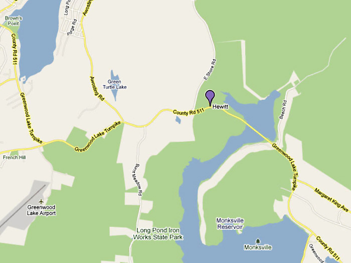 Long Pond Ironworks Visitor's Center, detail map